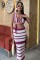 Çizgili Bikini Üst Ve Etek Triko Takım 10110