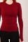 Uzun Kollu Basic Bordo Bluz Uzun Kollu Basic Bordo Bluz