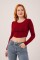 Ters Dikişli Basic Bordo Body Bluz Ters Dikişli Basic Bordo Body Bluz