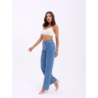 5171 DENİM BUTTONED WIDE KEG-MAVİ 5171 DENİM BUTTONED WIDE KEG-MAVİ