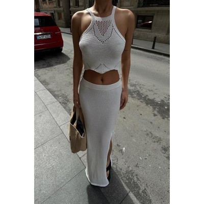 Elena Yırtmaç Detay Crop Takım 9834 Elena Yırtmaç Detay Crop Takım 9834