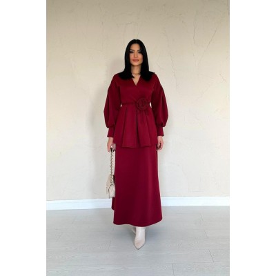 Bordo Gül Detaylı Takım Bordo Gül Detaylı Takım