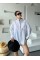 Çizgili Oversize Gömlek Çizgili Oversize Gömlek