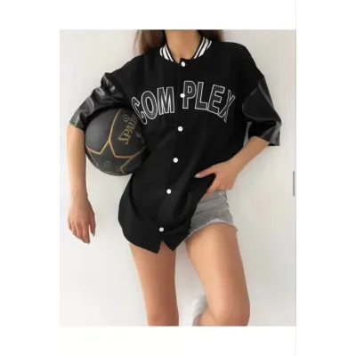 Complex Kolej Oversize T-shirt - Siyah Complex Kolej Oversize T-shirt - Siyah
