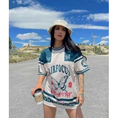 Dijital Baskılı Tshirt - Mavi Dijital Baskılı Tshirt - Mavi