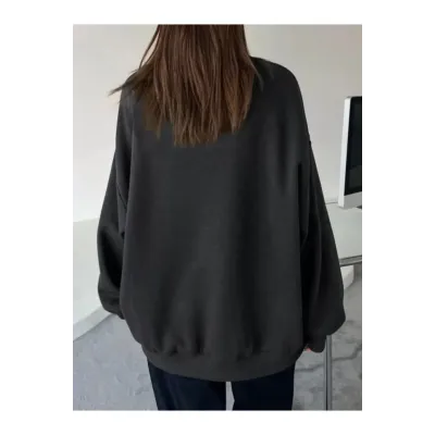 Düz Bisiklet Yaka Sweat - Siyah Düz Bisiklet Yaka Sweat - Siyah