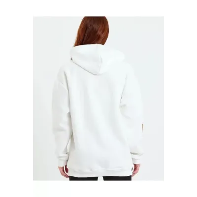 Baskılı Kapüşonlu Sweatshirt - Beyaz Baskılı Kapüşonlu Sweatshirt - Beyaz