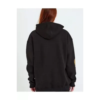 Baskılı Kapüşonlu Sweatshirt - Siyah Baskılı Kapüşonlu Sweatshirt - Siyah