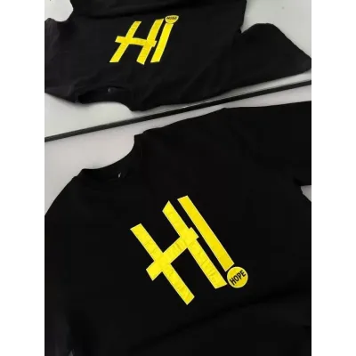 Unisex Nakış İşlemeli T-Shirt - Siyah Unisex Nakış İşlemeli T-Shirt - Siyah