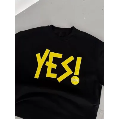 Unisex Nakış İşlemeli T-Shirt - Siyah Unisex Nakış İşlemeli T-Shirt - Siyah