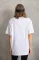 Unisex Taş Desenli Oversize T-Shirt - Beyaz Unisex Taş Desenli Oversize T-Shirt - Beyaz