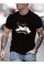 Unisex Baskılı Oversize T-Shirt - Siyah