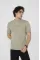 Unisex Bisiklet Yaka Slim Fit T-Shirt- Açık Yeşil