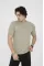 Unisex Bisiklet Yaka Slim Fit T-Shirt- Açık Yeşil