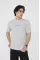 Unisex Bisiklet Yaka Slim Fit T-Shirt- Boyalı Gri