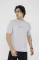 Unisex Bisiklet Yaka Slim Fit T-Shirt- Boyalı Gri