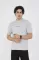 Unisex Bisiklet Yaka Slim Fit T-Shirt- Boyalı Gri