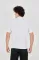 Unisex Jakar Kumaş Slim Fit T-Shirt - Beyaz