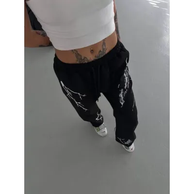 Unisex Dijital Baskılı Eşofman Altı - Siyah Unisex Dijital Baskılı Eşofman Altı - Siyah
