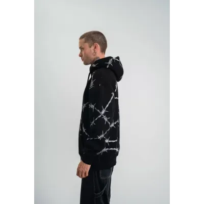 POLIZEI Premium Kalite Kapşonlu Varak Ve Pano Baskılı SweatShirt - Siyah POLIZEI Premium Kalite Kapşonlu Varak Ve Pano Baskılı SweatShirt - Siyah