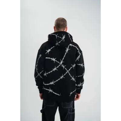 POLIZEI Premium Kalite Kapşonlu Varak Ve Pano Baskılı SweatShirt - Siyah POLIZEI Premium Kalite Kapşonlu Varak Ve Pano Baskılı SweatShirt - Siyah