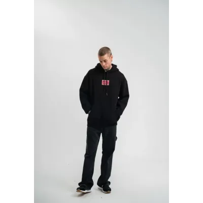 POLIZEI Premium Kalite Unisex Kapşonlu Dijital Patchli SweatShirt - Siyah POLIZEI Premium Kalite Unisex Kapşonlu Dijital Patchli SweatShirt - Siyah