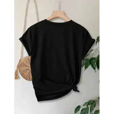 Anneler Günü Baskılı T-shirt - Siyah Anneler Günü Baskılı T-shirt - Siyah