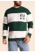 Bisiklet Yaka Parçalı Özel Üretim Sweatshirt- Yeşil