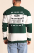 Bisiklet Yaka Parçalı Özel Üretim Sweatshirt- Yeşil