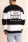 Bisiklet Yaka Parçalı Özel Üretim Sweatshirt- Siyah
