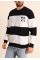 Bisiklet Yaka Parçalı Özel Üretim Sweatshirt- Siyah