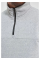 Oversize Yarım Farmuarlı Yakalı Basic SweatShirt - Gri