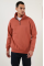 Oversize Yarım Farmuarlı Yakalı Basic SweatShirt - Gül Kurusu