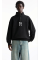 Oversize Yarım Farmuarlı Yakalı Özel Tasarım Basic SweatShirt - Siyah Oversize Yarım Farmuarlı Yakalı Özel Tasarım Basic SweatShirt - Siyah