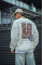 Uzun Kol Bisiklet Yaka Baskılı SweatShirt - Beyaz