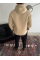 Üç İplik Kapşonlu Baskılı SweatShirt - Bej