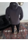 Üç İplik Kapşonlu Baskılı SweatShirt - Füme