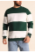 Parçalı Bisiklet Yaka Baskılı SweatShirt - Yeşil