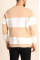 Parçalı Bisiklet Yaka Baskılı SweatShirt - Bej