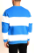 Parçalı Bisiklet Yaka Baskılı SweatShirt - Mavi
