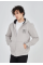Unisex Tam Fermuarlı Kapşonlu Özel Tasarım SweatShirt - Boyama Gri