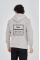 Unisex Tam Fermuarlı Kapşonlu Özel Tasarım SweatShirt - Boyama Gri