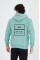Unisex Tam Fermuarlı Kapşonlu Özel Tasarım SweatShirt - Mint Yeşili