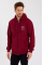 Unisex Tam Fermuarlı Kapşonlu Özel Tasarım SweatShirt - Bordo