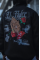 Üç İplik Penye Kapşonlu Baskılı SweatShirt - Siyah