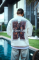 Uzun Kol Bisiklet Yaka Ön Ve Arka Baskılı SweatShirt - Beyaz