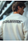 Kışlık Bisiklet Yaka Oversize Baskılı SweatShirt - Beyaz