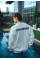 Kışlık Bisiklet Yaka Oversize Baskılı SweatShirt - Beyaz