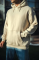 Üç İplik Penye Kapşonlu Basic SweatShirt - Bej