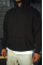 Üç İplik Penye Kapşonlu Basic SweatShirt - Siyah
